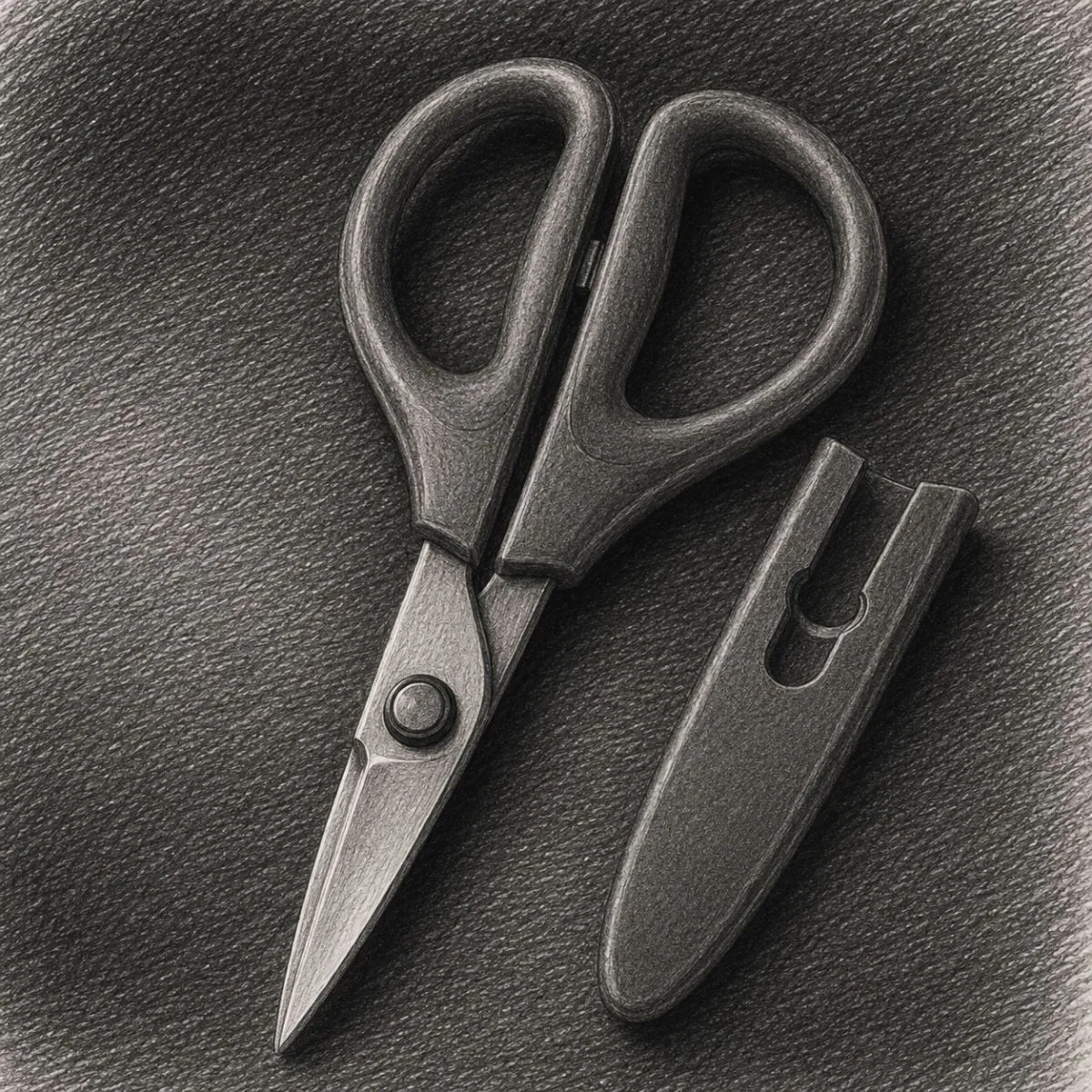 Kokuyo SAXA Scissors Titanium Coating Type Red