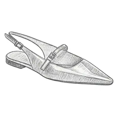 LINEA Paolo CELESTE Mary Jane Slingback Flats