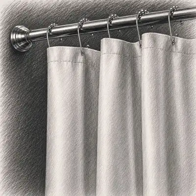 Maytex Fabric Shower Curtain Liner with Weighted Hem (70" x 72")