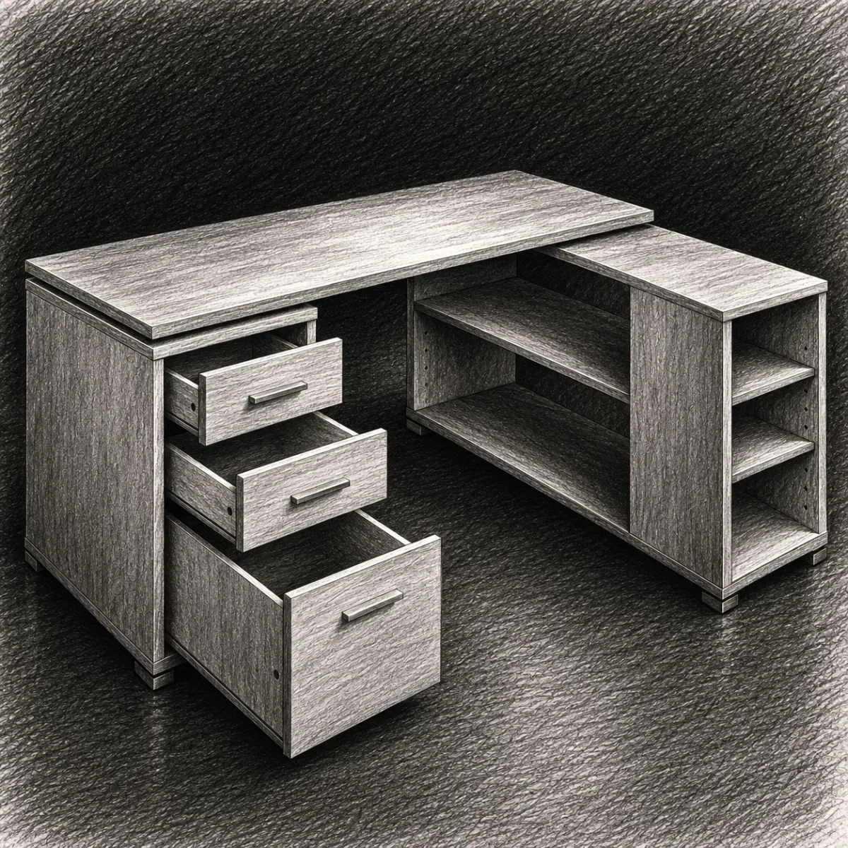 Mercury Row L-Shape Home Office Computer Desk