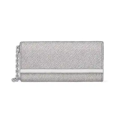 Michael Kors Mona Large Glitter Chain Mesh Clutch