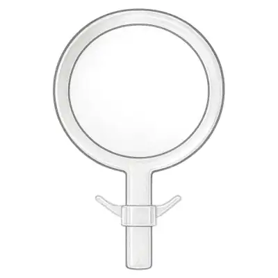 Miss Sweet Folding Hand Held Mirror with 10x Magnification and True Image
