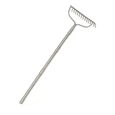 MIYA Garden Bow Rake with 60" Stainless Steel Handle