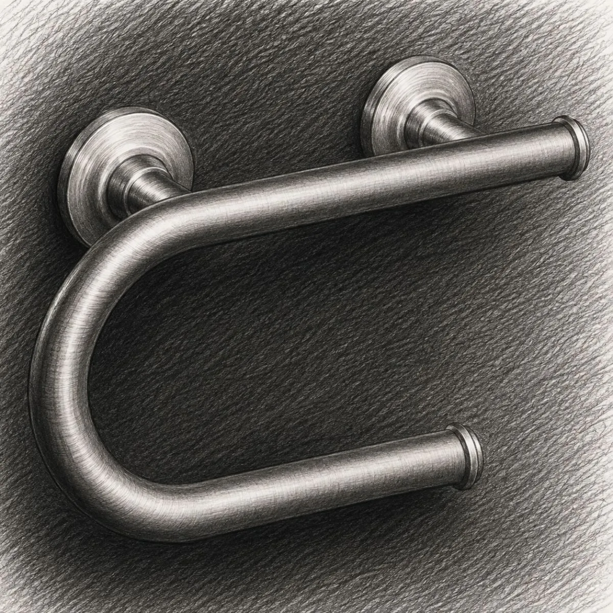 Moen Brushed Nickel Bathroom Safety Grab Bar with Toilet Paper Holder (8")