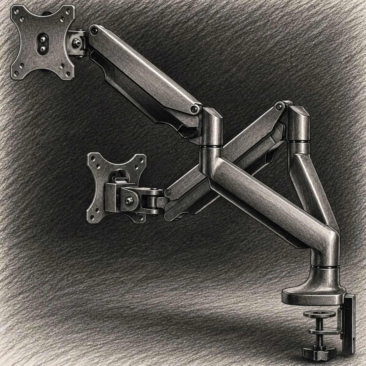 Monoprice Workstream Dual-Monitor Adjustable Gas-Spring Desk Mount