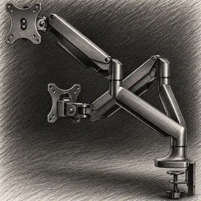 Monoprice Workstream Dual-Monitor Adjustable Gas-Spring Desk Mount