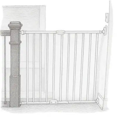 North States Toddleroo by North States Tall Easy Swing & Lock Gate Series 2