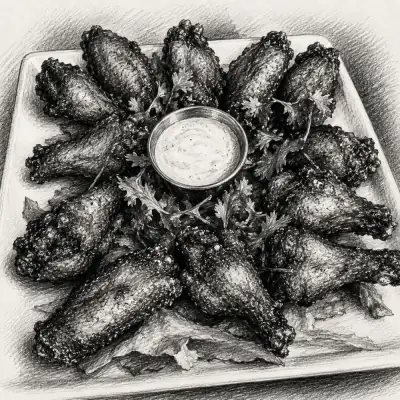 O.B. Noodle House Spicy Garlic Wings