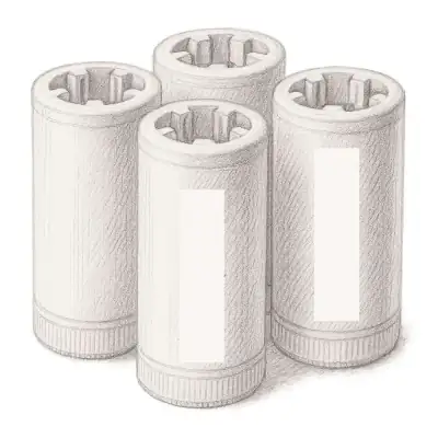 Panasonic Eneloop C Size Battery Adapters for Use with Ni-MH Rechargeable AA Battery Cells (Pack of 4)