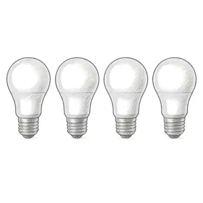 Philips LED Dimmable A19 Light Bulb with Warm Glow (Pack of 4)
