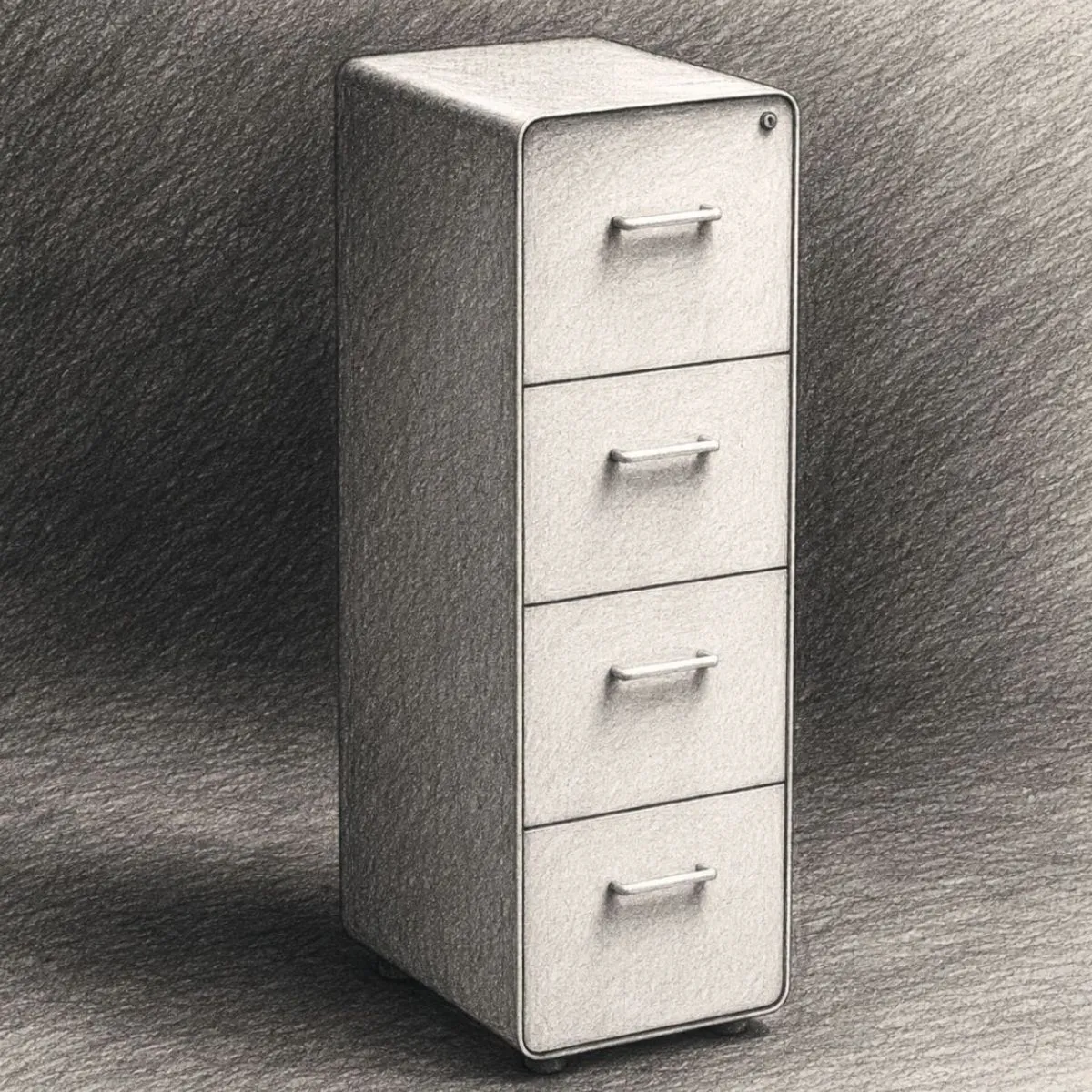 Poppin Stow 4-Drawer Vertical File Cabinet