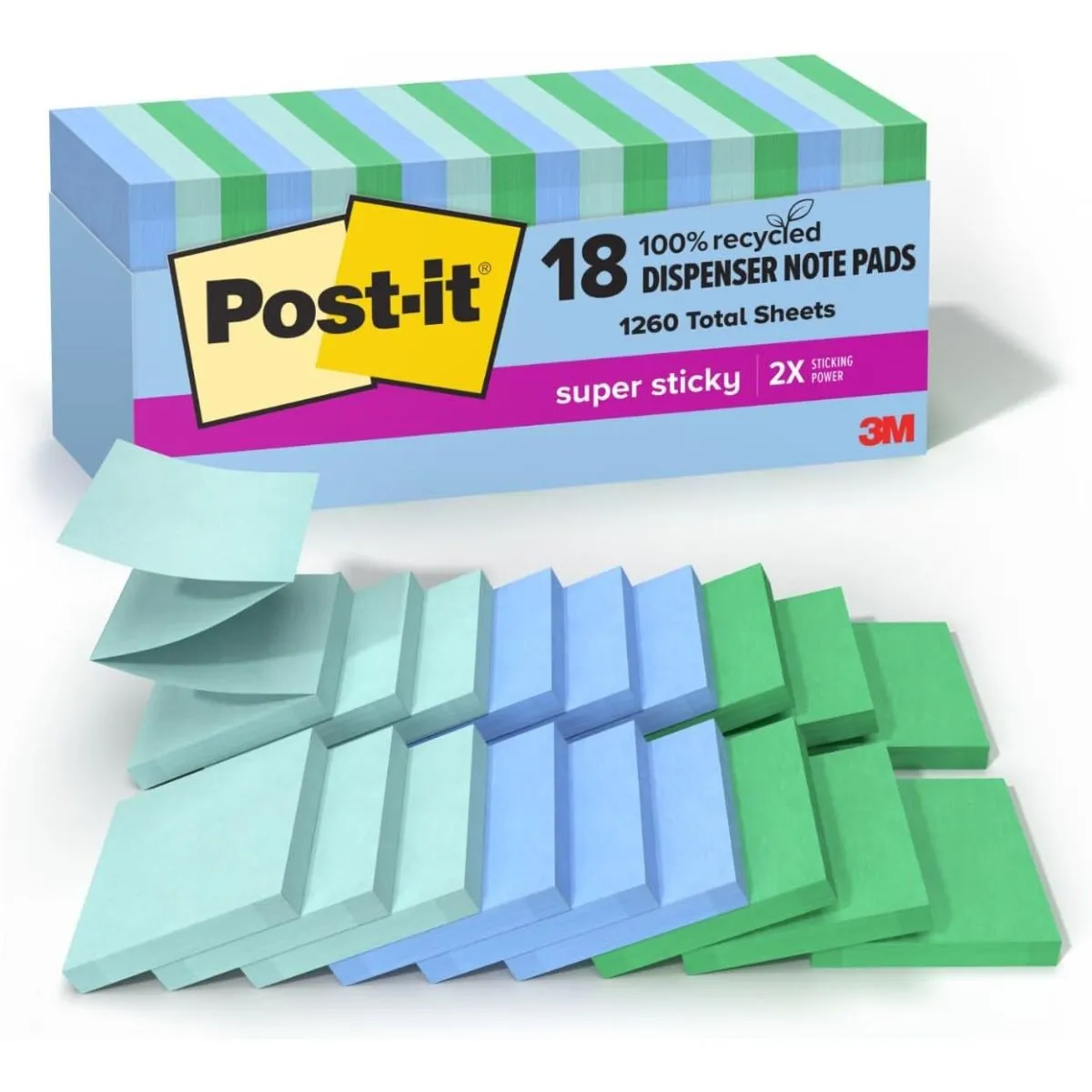 Post-it Super Sticky Recycled Notes (3" x 3")