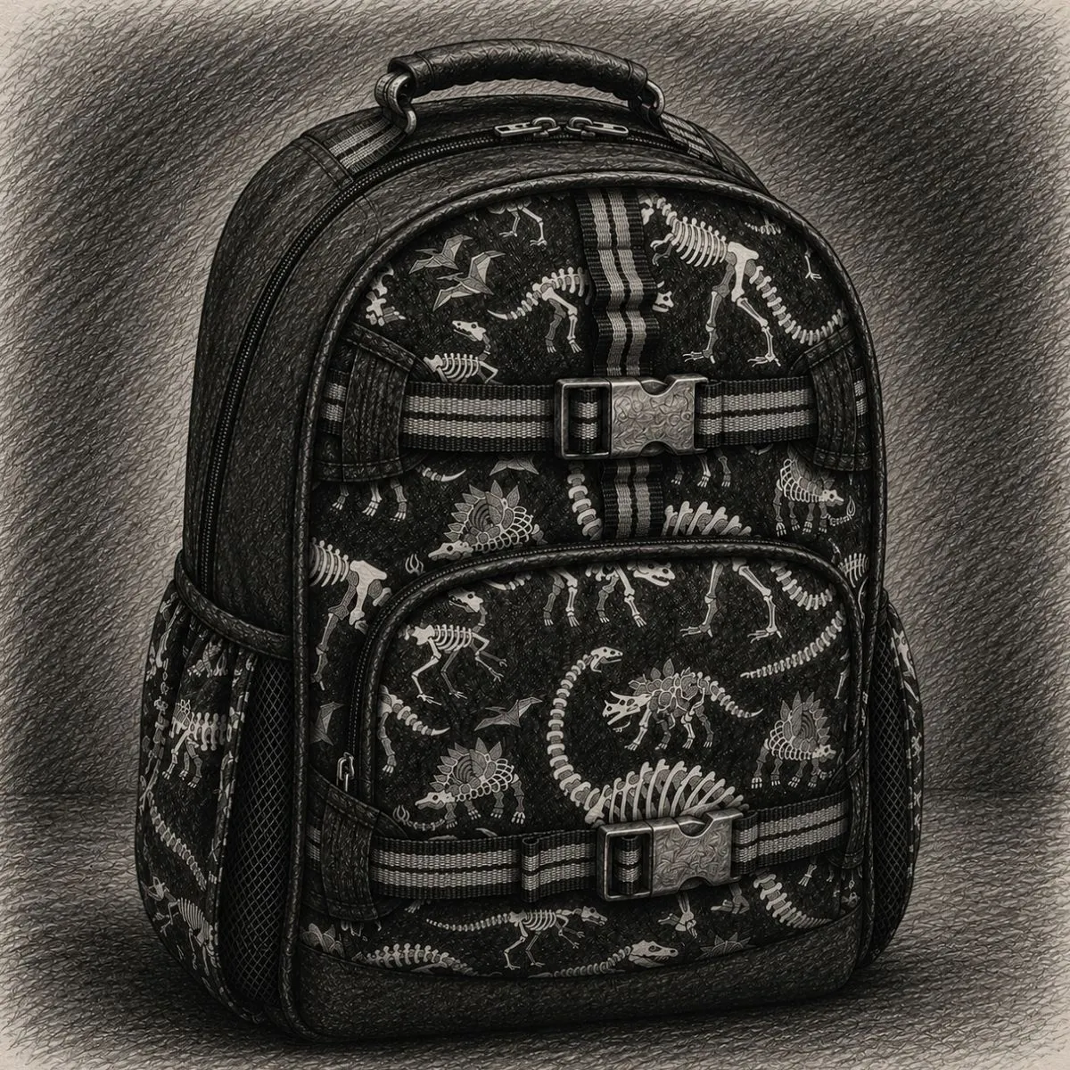 Pottery Barn Kids Mackenzie Navy Dinosaur Bones Glow-in-the-Dark Backpacks (Large)