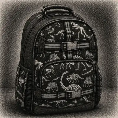 Pottery Barn Kids Mackenzie Navy Dinosaur Bones Glow-in-the-Dark Backpacks (Large)