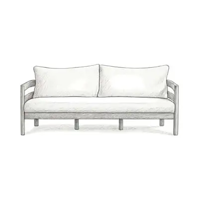 Pottery Barn Woodside Eucalyptus Outdoor Sofa