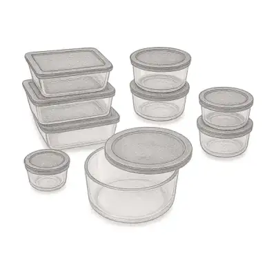 Pyrex Simply Store® Glass Food Storage Container Set with Lids (Set of 18 pieces)
