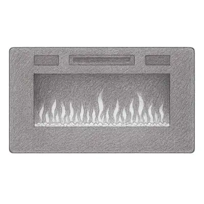 R.W.Flame Recessed Wall Mounted Electric Fireplace
