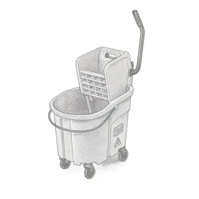 Rubbermaid WaveBrake Side-Press Mop Bucket and Wringer Combo (35 qt)