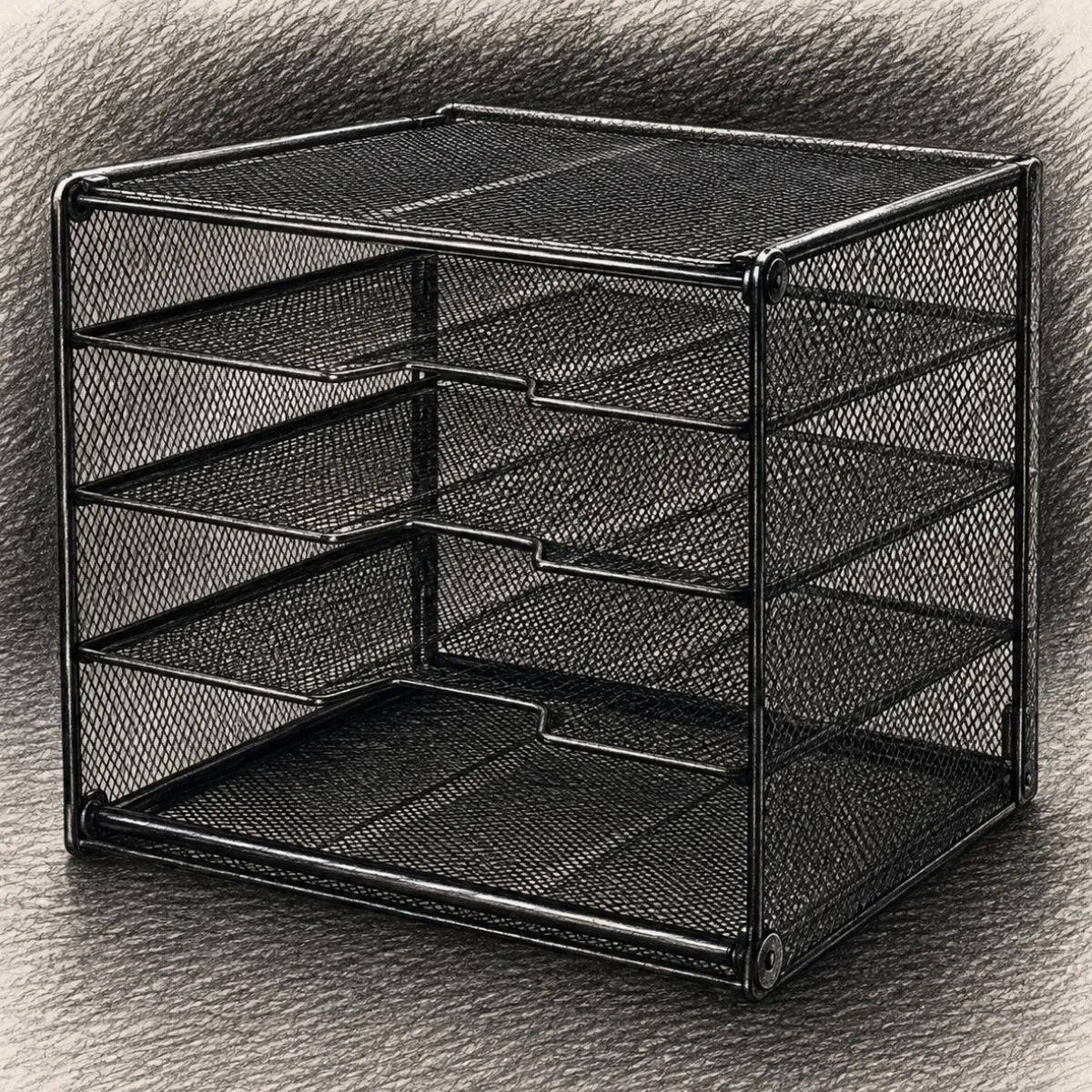 Samstar Mesh Desk Organizer with Vertical File Holder (5 Tier)