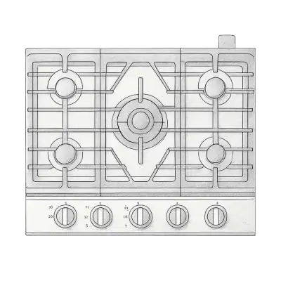 Samsung 30" Smart Gas Cooktop In Black Stainless Steel