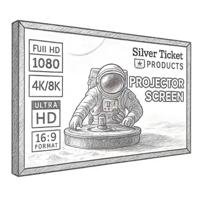 Silver Ticket Products STR Series 6 Wall Mounted Projection Screen (120")