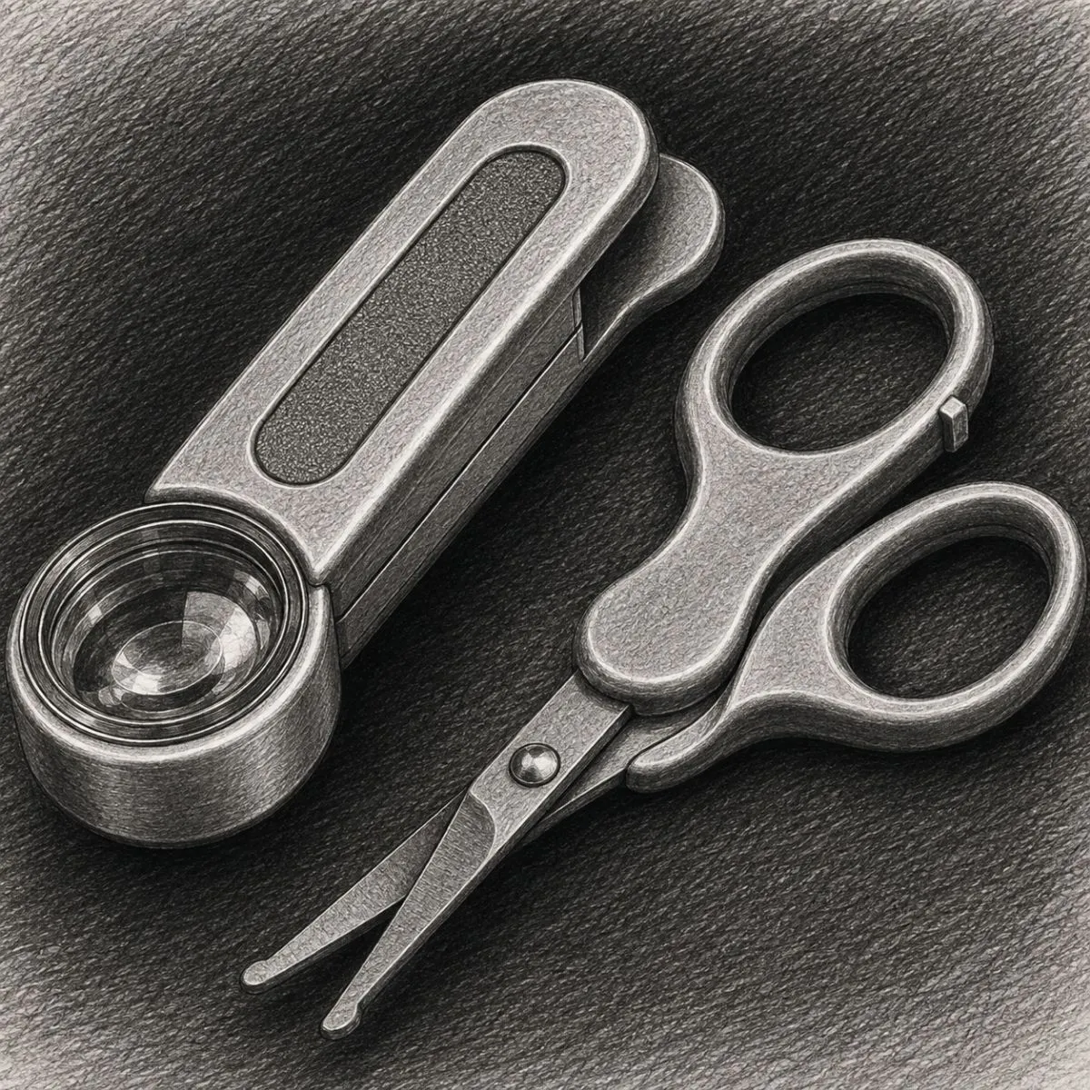 Simba Toddler Safety Scissor with Nail Filer and Magnifying Glass