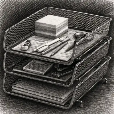 Simple Houseware Stackable Desk File Document Letter Tray Organizer (3 Tier)
