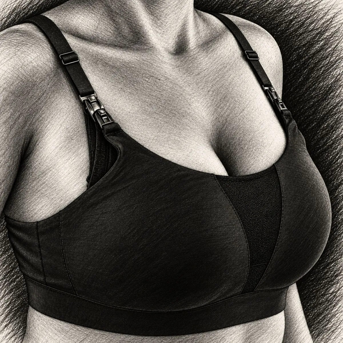 Simple Wishes SuperMom® V Mesh Sports Bra for Hands-Free Pumping & Nursing