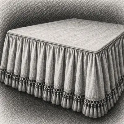 Softta Vintage 3Pcs Bed Skirt+Fitted Sheet Bedding