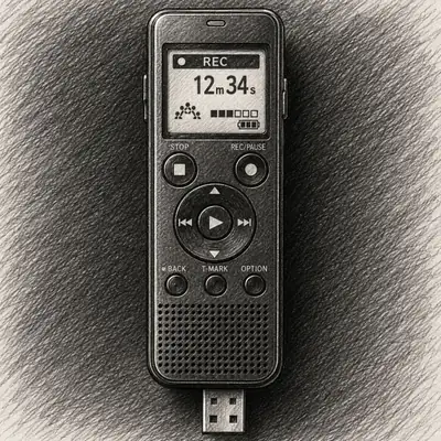 Sony Mono Digital Voice Recorder with Built-in USB