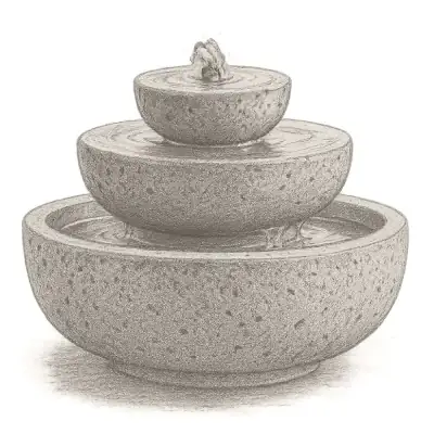 Soothing Company M-Series Platia Cast Stone Tabletop Garden Fountain