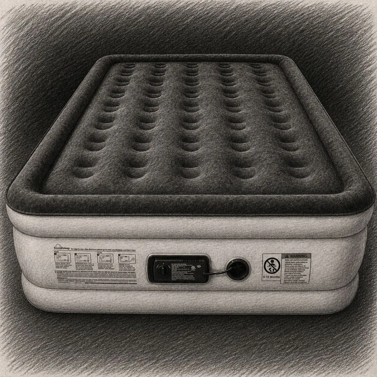 SoundAsleep Dream Series Air Mattress with Internal High Capacity Pump (Queen Size)