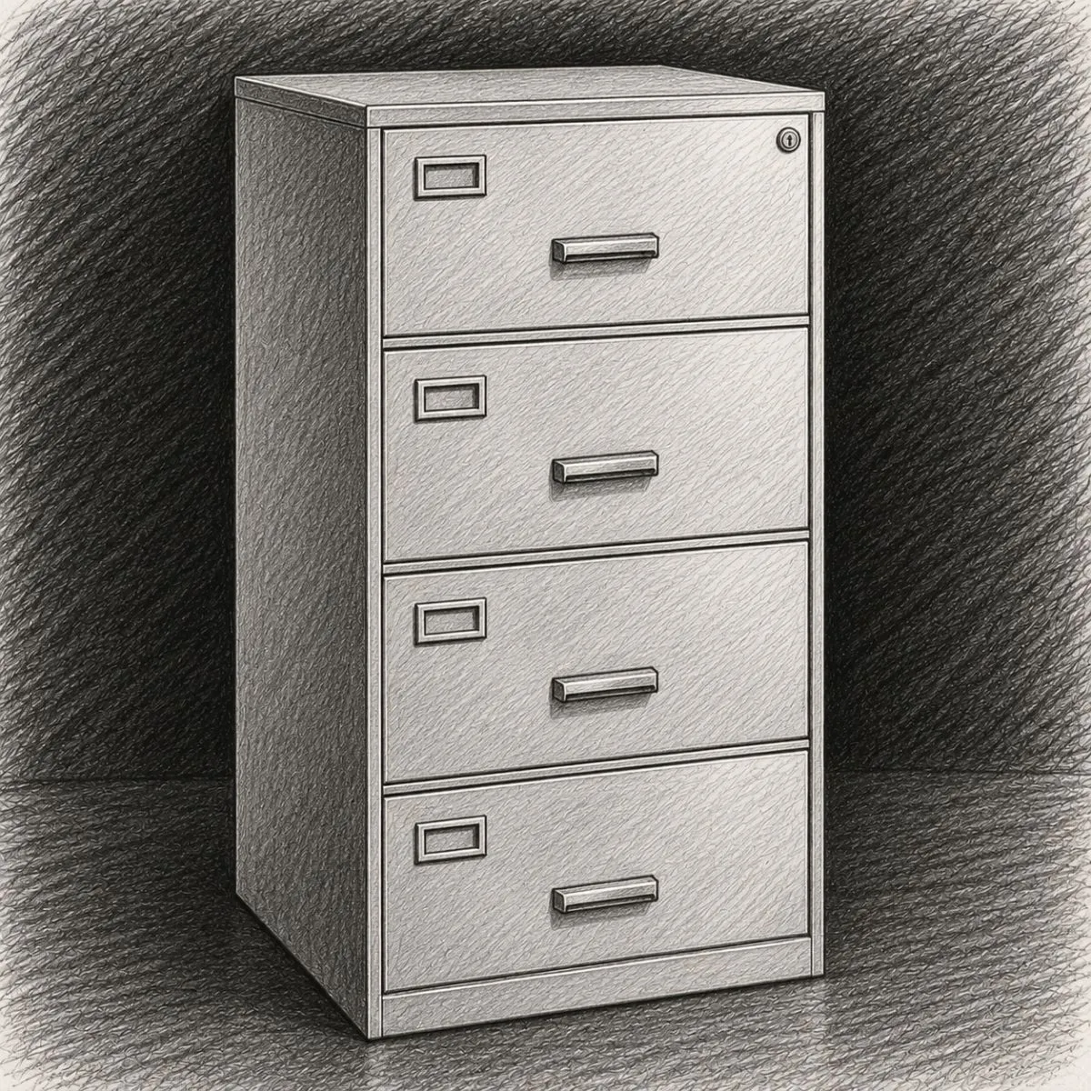 STANI 4 Drawer File Cabinet with Lock