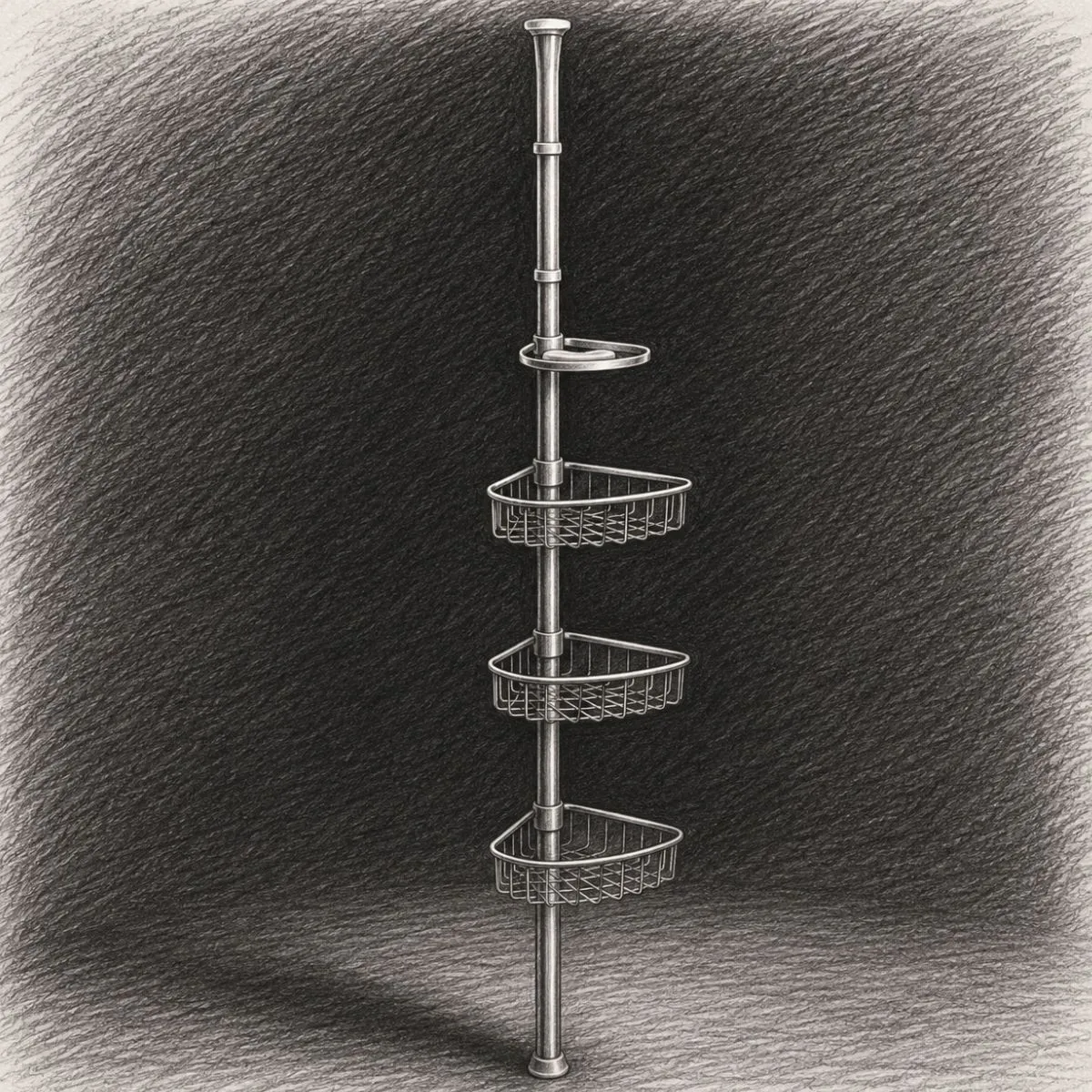 Style Selections Tension Pole Freestanding Shower Caddy