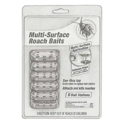 TERRO T500 Indoor Multi-Surface Cockroach Killer (6 Bait Stations)