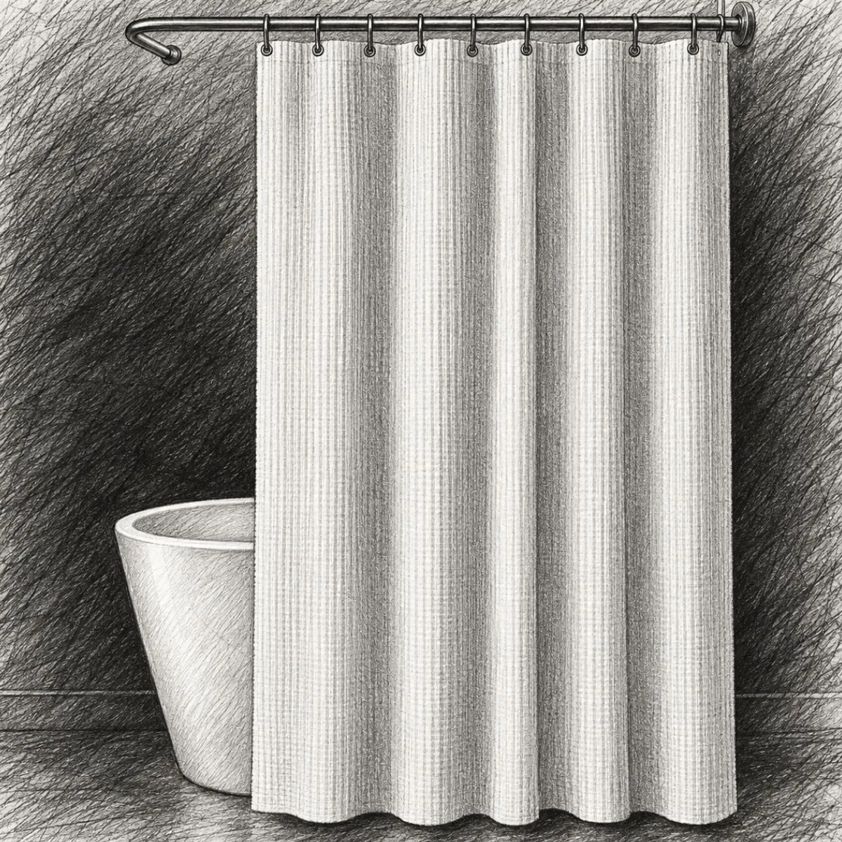 Threshold™ Waffle Weave Shower Curtain
