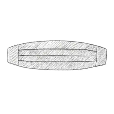 Tie Bar Black Belt Cummerbund