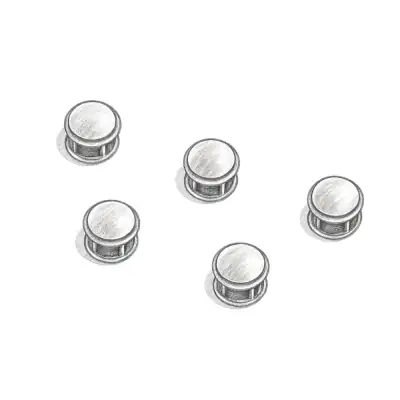 Tie Bar Tuxedo Mother of Pearl Five-Stud Set