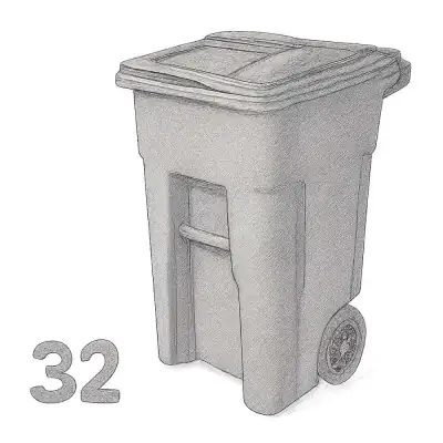 Toter Blackstone Outdoor Trash Can with Lid (32 gal)