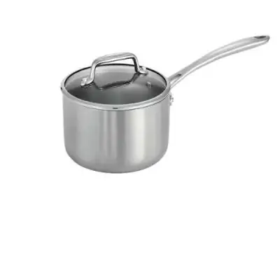 Tramontina 2 Qt Tri-Ply Clad Stainless Steel Covered Sauce Pan