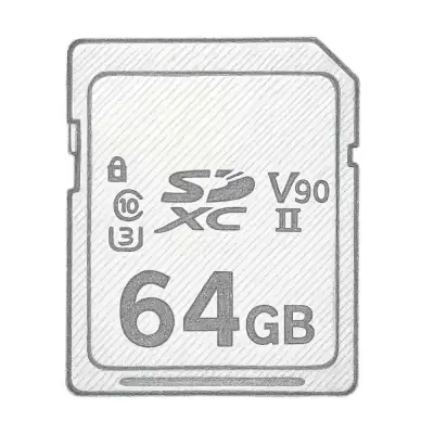 Transcend UHS-II U3 V90 SDHC Flash Memory Card (64GB)