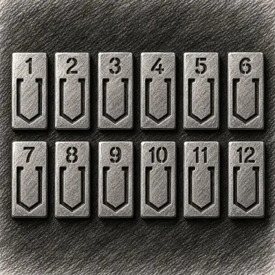 TRAVELER’S TRC Brass Clips Number (Pack of 12 pieces)