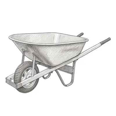 True Temper 6 cu. ft. Wheelbarrow with Steel Handles and Flat Free Tire