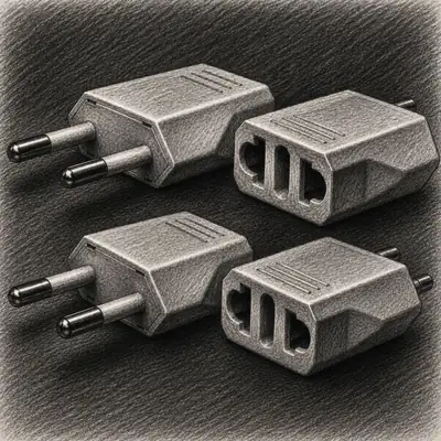 Unidapt European Travel Plug Adapter (Set of 4)