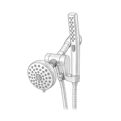 Waterpik HairWand Spa System Dual Showerhead Chrome