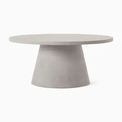 West Elm Concrete Pedestal Outdoor Round Coffee Table