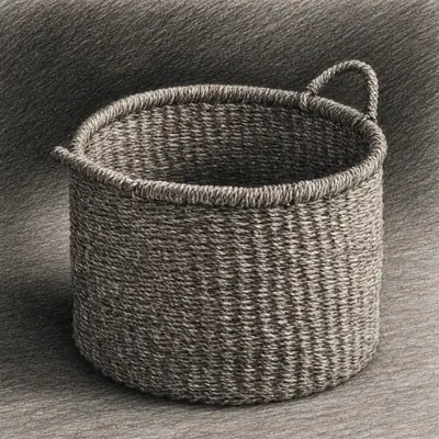 Zara Home Large Seagrass Basket with Handles